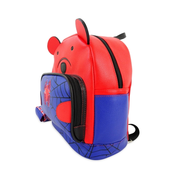 Marvel Spiderman Red Bear Mini Backpack w/air pod case NWT! - Picture 3 of 5